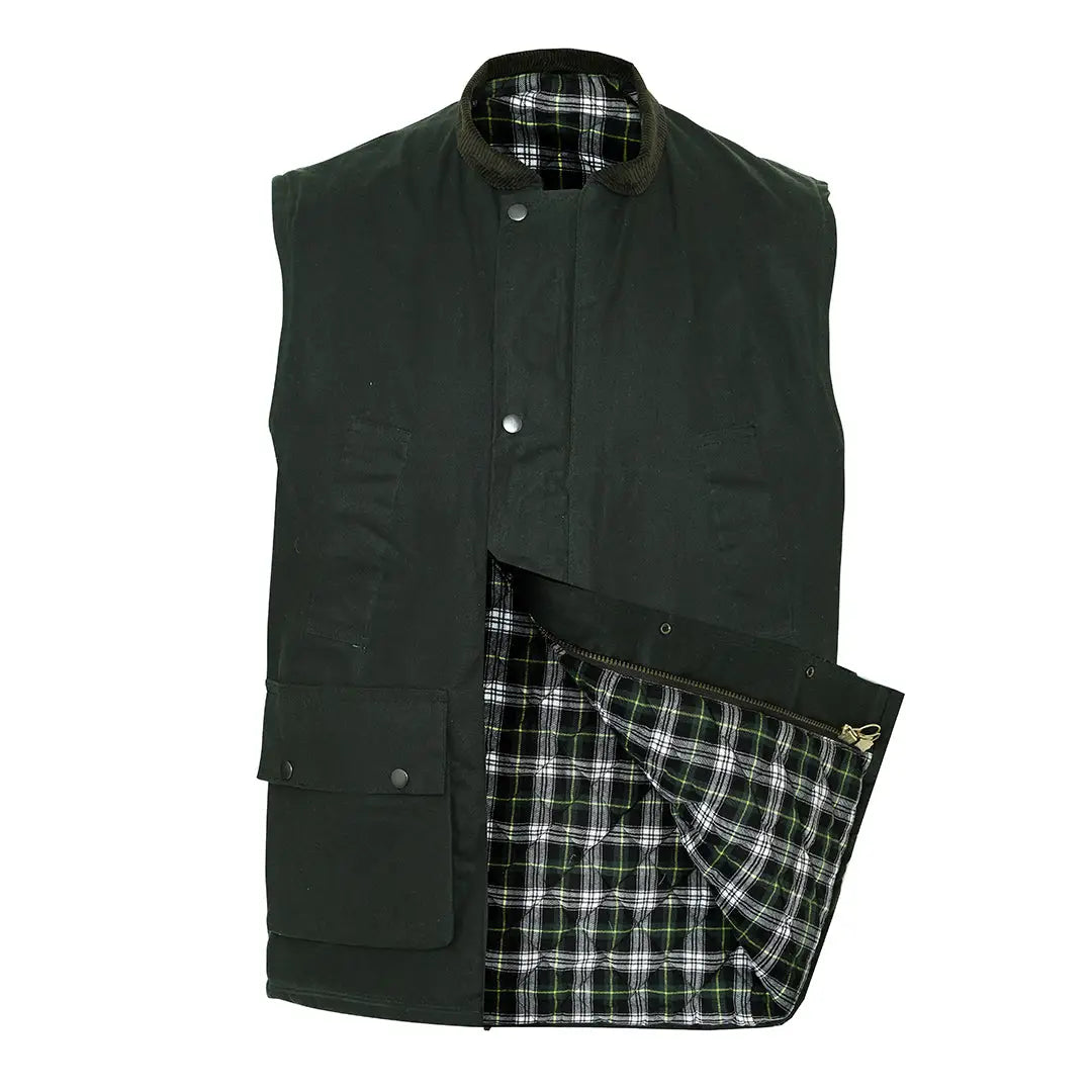 Lanark Wax Bodywarmer Olive Medium