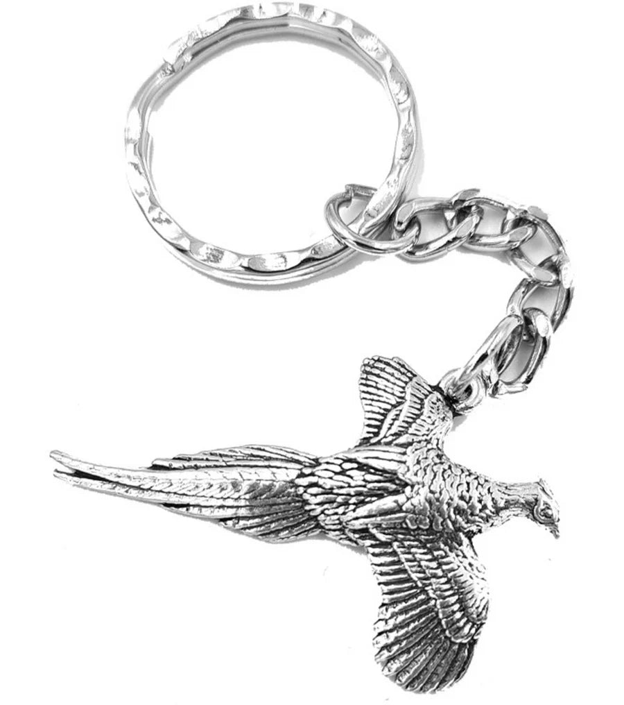 Pewter Keyring chain No.3 Pheasant