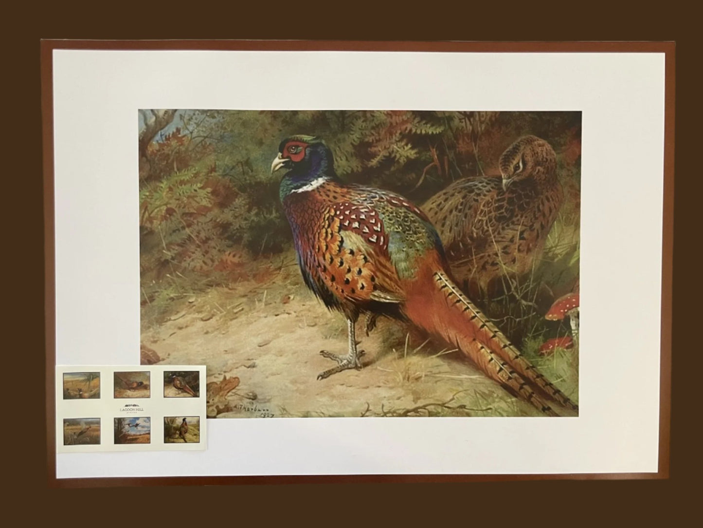 Tear-off Paper Placemat Pad - Pheasant